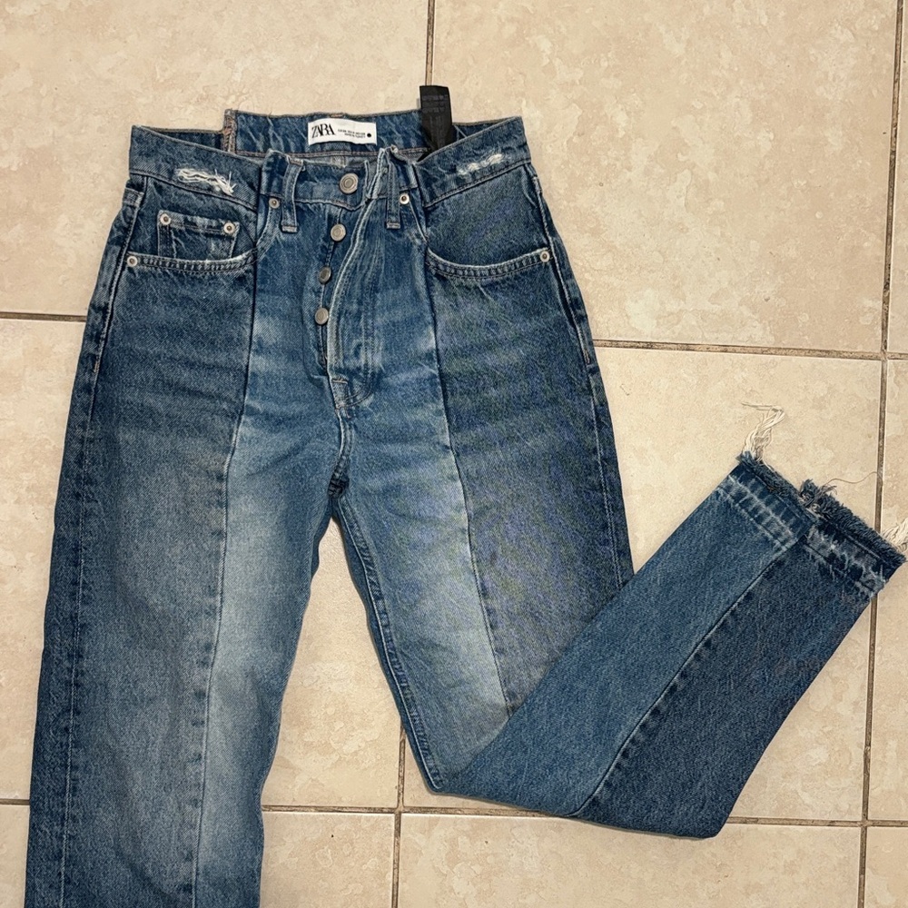 Zara Classic Indigo Denim Pants